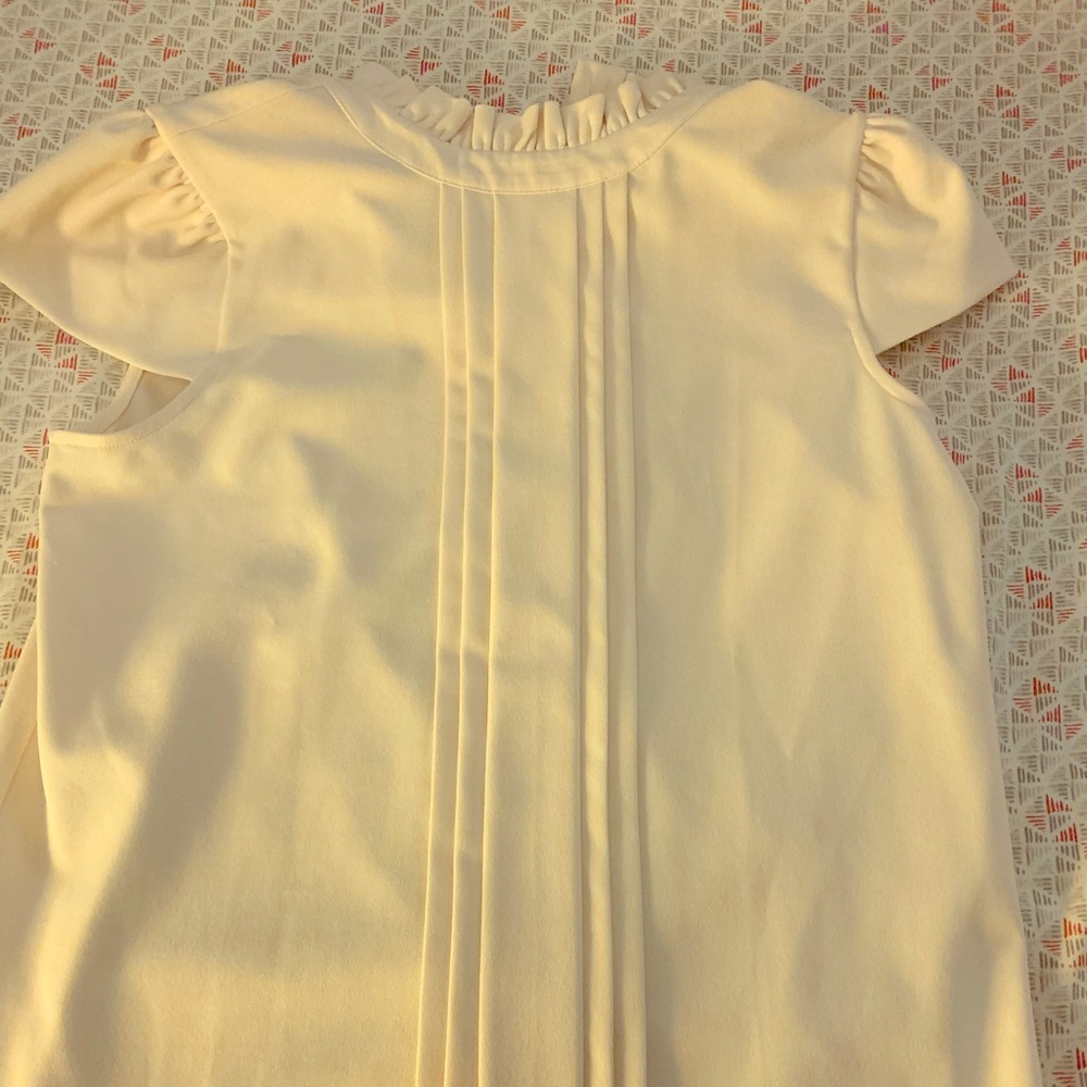 Ann Taylor puff sleeve blouse, cream